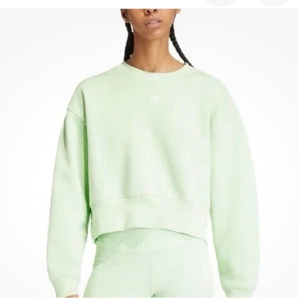 adidas Sweaters - Adidas Women’s Adicolor Essentials Crew Sweatshirt In Semi Green Spark Size XL
